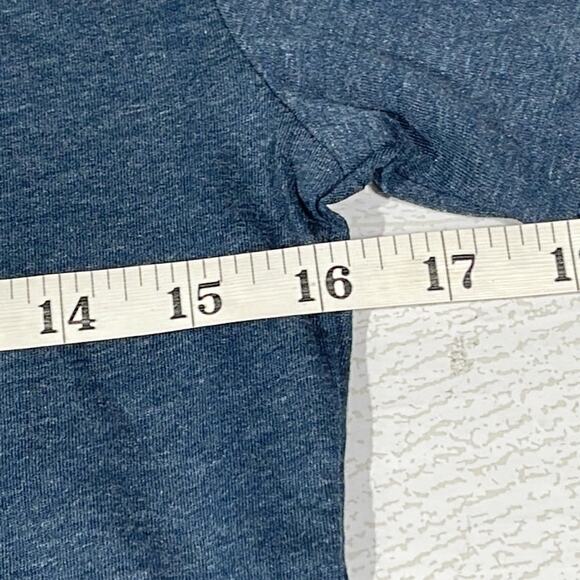 Hurley Heathered Blue Tee with Neon Rainbow Logo Medium - Picture 5 of 8